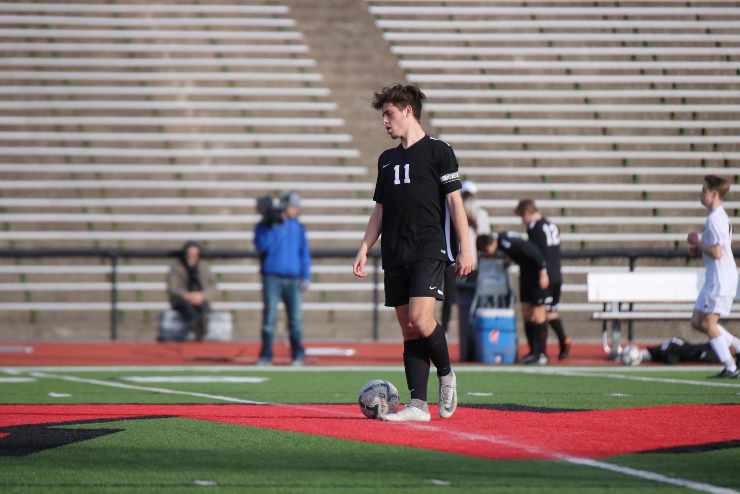 Junior captain Braedan Evans has had the challenge of leading this team for the seaon along with teammates Jackson McGowan and Andrew Hall.