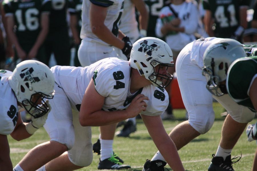 Senior Matthew Huser ready to attack against Lincoln Southwest a season ago. 