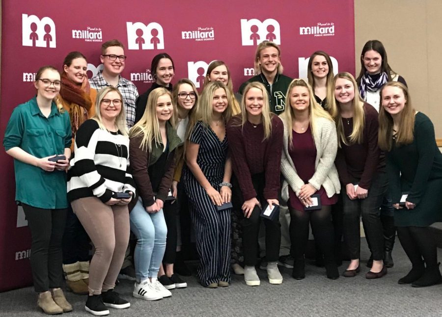 All members of the Millard Educators Rising Chapter that placed in the top five at the State Conference and qualified for Nationals. 