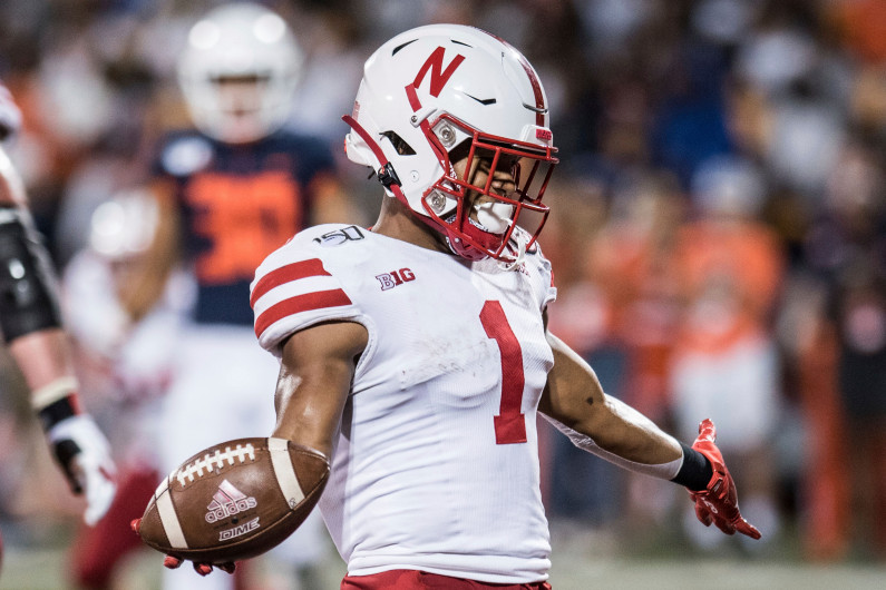 Freshman do-it-all Wan'Dale Robinson, scores against Illinois in a 42-38 win in Champaign last Saturday