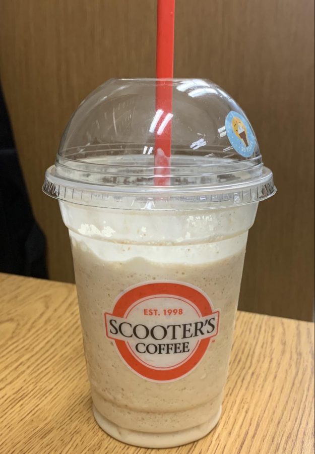 Scooter’s Coffee’s new Pumpkin Pie Shake after being hit with a couple sips begins to lose festive flavor.
