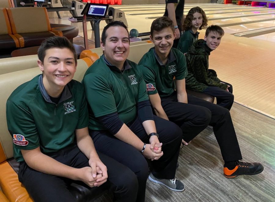 Millard West bowlers waiting for their turn in the Baker game for the first round of the tournament.