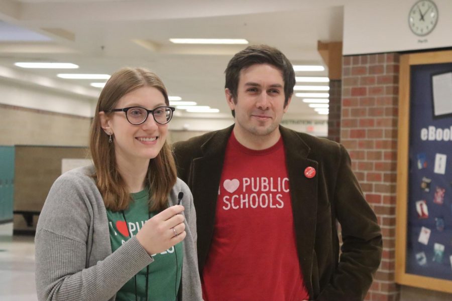 Pictured above are Millard West teachers Tim Royers and Brooke Phillips. 