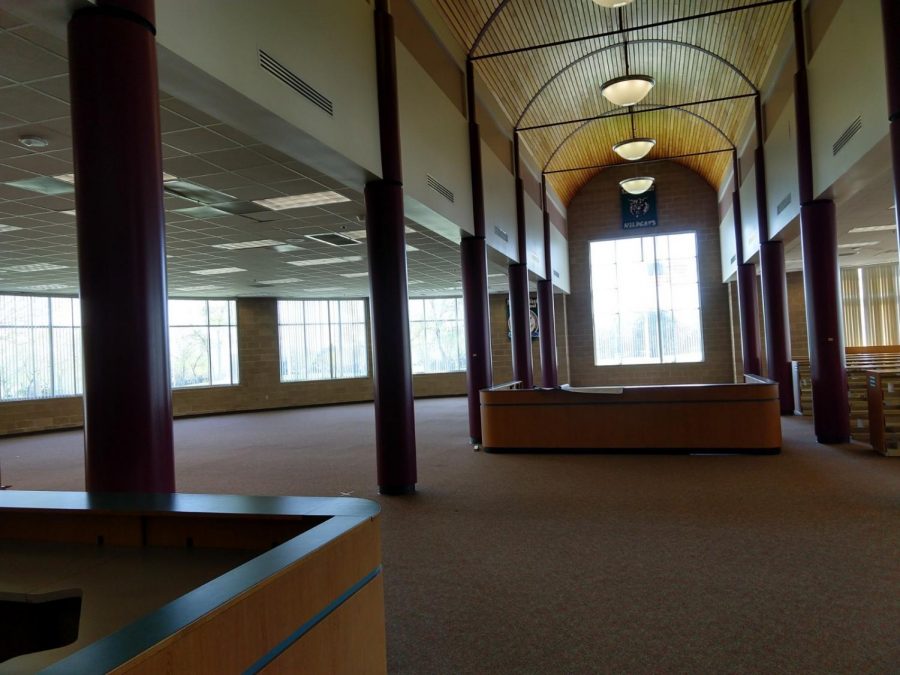 On May 5, demolition began in the newly emptied library, the construction company is working towards finishing everything up by late July.