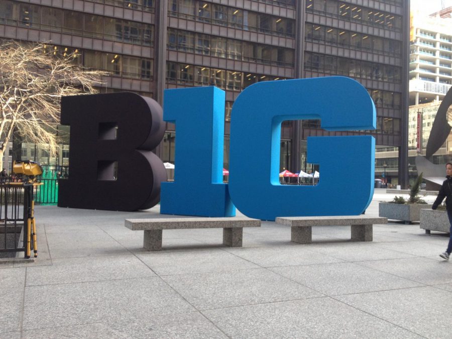 The same Big Ten cutout was surrounded by Big Ten parents just a few weeks ago in Rosemont, Illinois. The parents demanded to speak with commissioner Warren, and many of these parents are the same ones involved in the current, and young lawsuit.