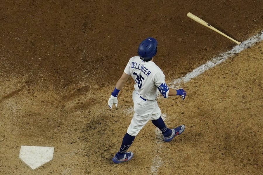 Los+Angeles+Dodgers+outfielder+Cody+Bellinger+drops+his+bat+after+his+emphatic+7th+inning+home+run+in+Game+7+of+the+NLCS.+Bellinger+needed+a+legacy+check%2C+after+having+a+rough+season+and+postseason+following+his+2019+MVP+campaign.+His+home+run+capped+off+a+3-1+Dodgers+comeback%2C+sending+them+to+their+third+World+Series+in+four+years.