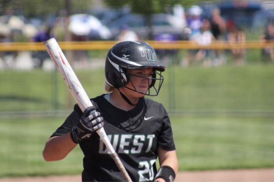 Wyman up to bat ready to advance runners in the second inning. With two people on base she had an important role to fill in advancing runners and putting the ball in play. “What the team did over the season to prepare for our games wasn’t just physical but it was mental,”Wyman said. “Softball isn’t a one person sport, it’s a team sport. So we always say to have the urgency to play hard for your team. We also work really hard as an individual and a team on certain things that we may need to improve.” 
