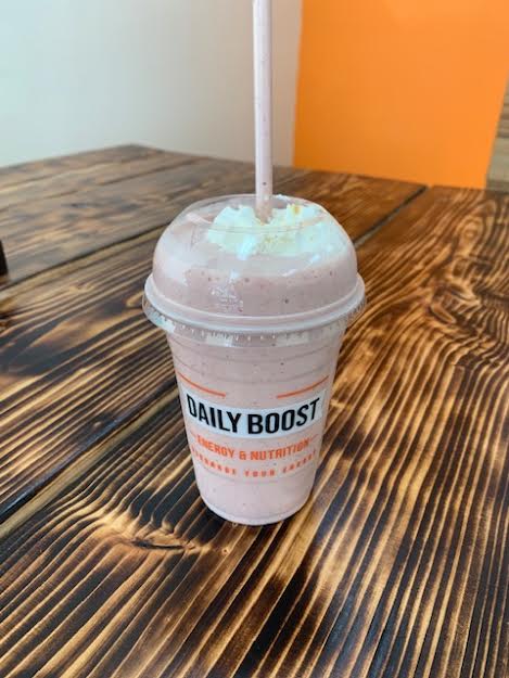 This is the Strawberry Cheesecake Shake from “Daily Boost.”
