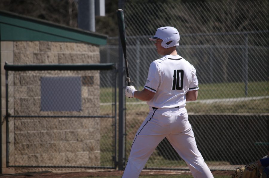 Senior Dylan Driessen steps up to the plate in the first round game against Omaha North. Driessen totaled three hits in three at bats as well as four RBI’s. “We were able to put the ball in play, limiting strikeouts and giving us a good shot to get on base,” Driessen said. “We just need to continue to get better and learn from the few mistakes that we made in the Elkhorn South game.”