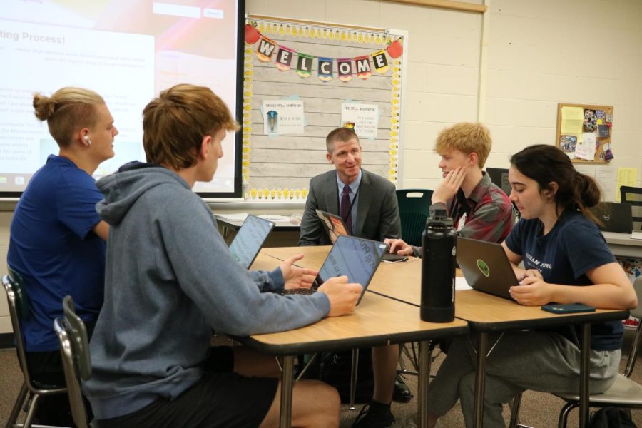 Superintendent Dr. Schwartz visits Millard West on June 30. I am really proud to be a part of Millard Public Schools, Schwartz said. We have incredible staff and I really enjoy the students.