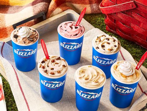 This years blizzard lineup includes the notorious Pumpkin Pie, Cinnamon Roll Center, Snickers Brownie, Oreo Hot Cocoa, Reese’s Take Five, and the Very Cherry Chip. 