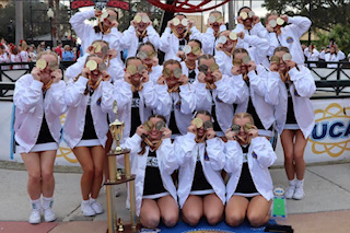 Millard West varsity competition cheer won their 12th national championship in Orlando, Florida, to receive white jackets.