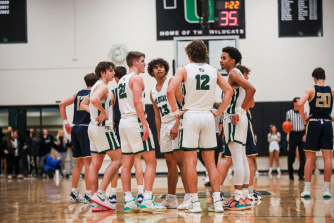 During Millard West’s 74-66 loss to Elkhorn South, the Wildcats found themselves in a position to pull ahead, but were unable to do so. Junior Jordan Gassen (5), senior Zac Grandgenett (22), junior Cooper Fortune (23), senior Peyton Moore (12) and senior Jaden Giaus (14) all were crucial in the teams upset-watch game against the Storm. “We had so many close games throughout the season, each loss was a tough one every single time,” Gassen said. “I was happy we were able to finally get that win against Omaha Central. All of our seniors this year have been great teammates, and it was a pleasure playing with them, and I will miss you next year”. Though the team went 8-15, there is still a lot of promise going into next year.
