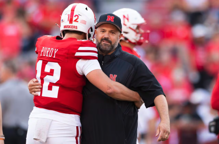 Nebraska+Head+Coach+Matt+Rhule+embracing+quarterback+Chubba+Purdy+before+the+Iowa-Nebraska+game.+The+team+went+5-7+in+Rhule%E2%80%99s+first+year%2C+but+showed+a+lot+of+promise+for+the+next+year.+Photo+courtesy+of+Syracuse.com