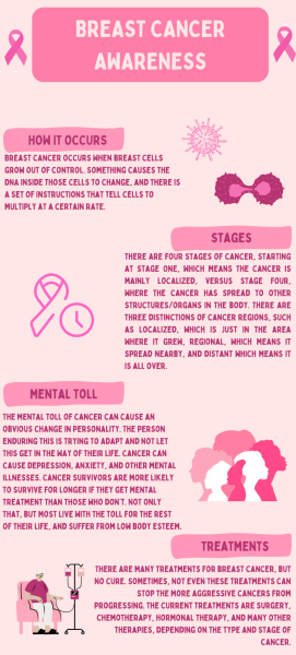 The start to making people more aware of breast cancer is by letting people know information about it, such as how the cancer occurs, the stages, the mental toll, and the treatments. 
