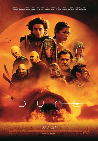  Released in March of 2024, “Dune: Part Two” was the second installment of the franchise.
