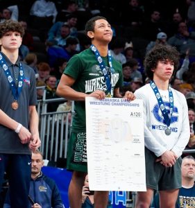 Haynes holds his bracket as he takes in the win