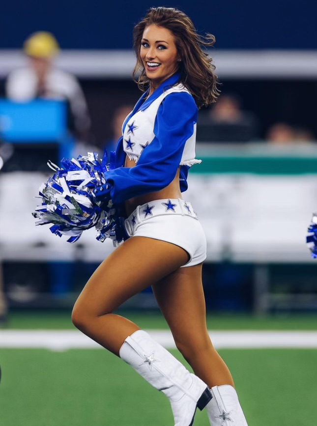 Smiling for the crowd, former student Kelcey Wetterberg dances for the Dallas Cowboys football team. Wetterberg went from being on the Millard West Dance Team to trying out and making the Dallas Cowboy Cheerleaders team, where she got to perform in front of thousands. “My favorite part of being a DCC was the impact we were able to make on young girls,” Wetterberg said. “The dancing and glamour was so much fun, but seeing little girl’s eyes light up when they see you in that uniform is something you’ll never forget.”